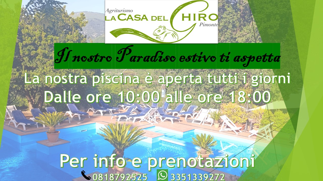 Piscina stagionale dell'agriturismo